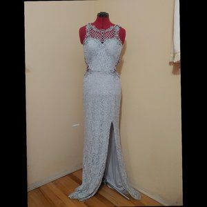 City Studio Silver Prom Dress